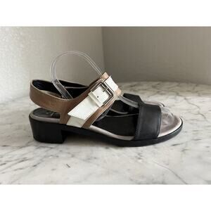 Aquatalia Marvin K Color Block Slingback Sandals Size 8